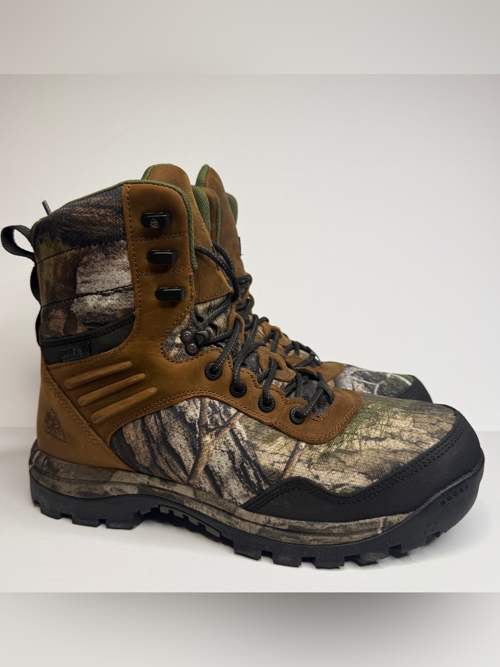 Rocky Lynx Mossy Oak Country DNA Waterproof 800G Insulated Boots Size 12M NWOB